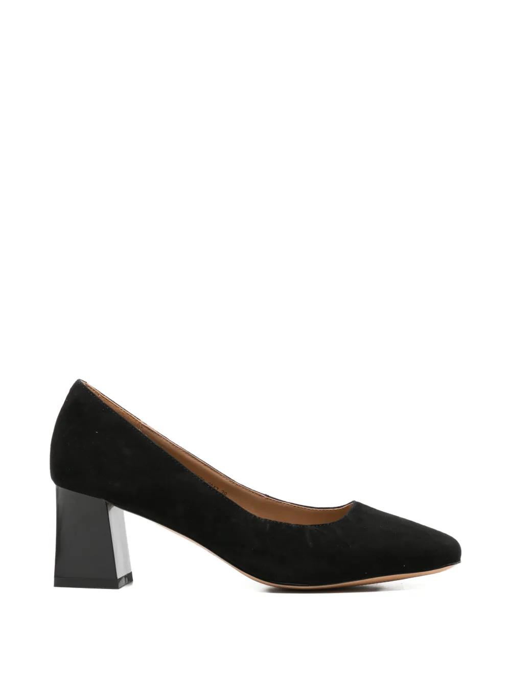 LINDA BAUMANN suede block-heel pumps Zwart