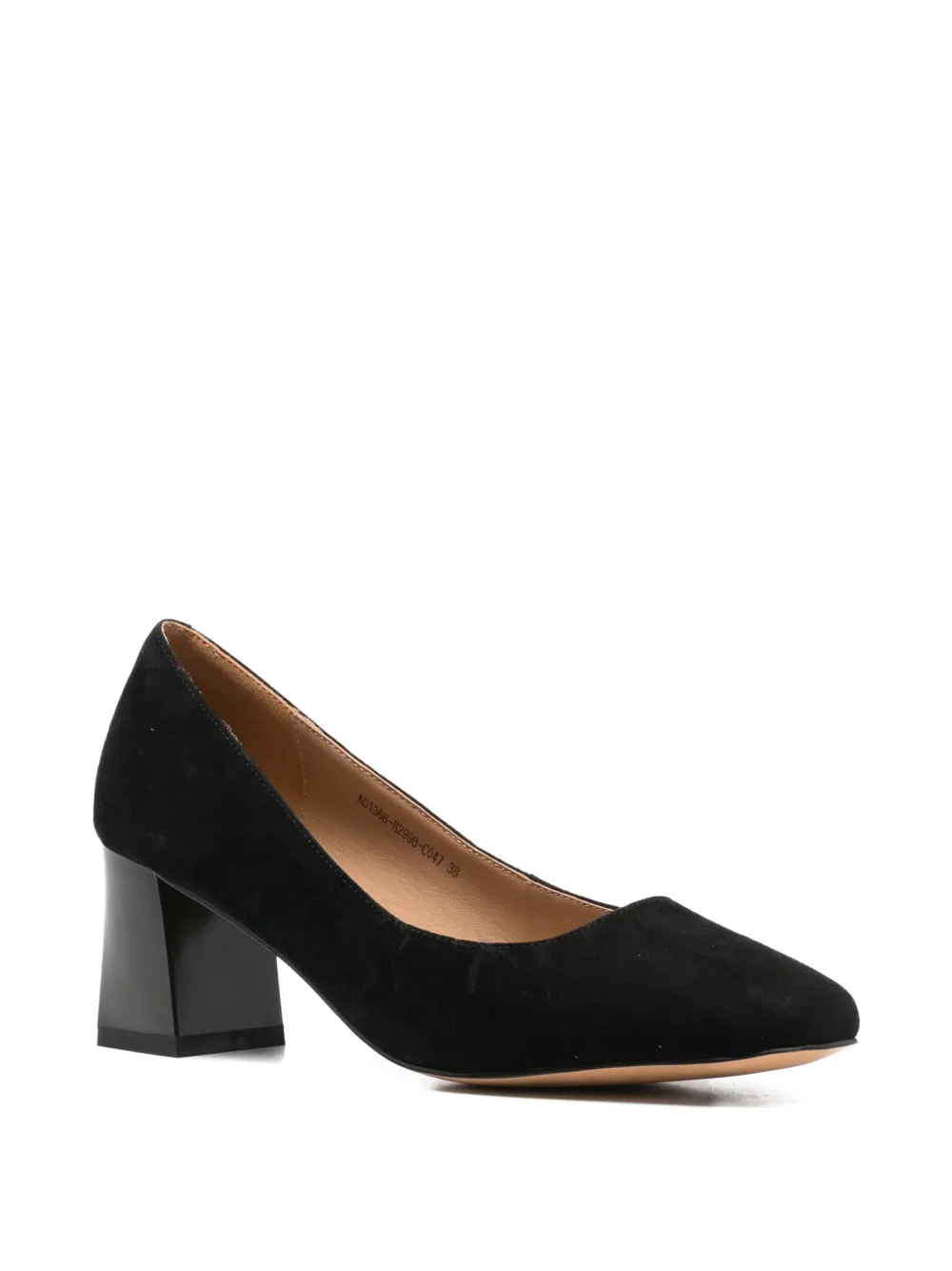 LINDA BAUMANN suede block-heel pumps Zwart
