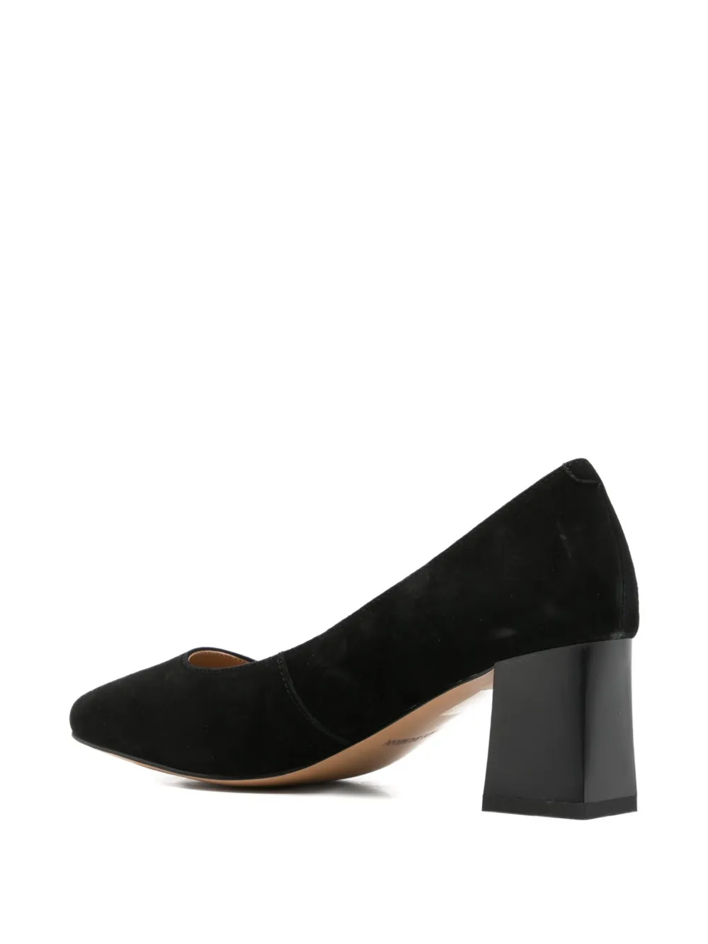 LINDA BAUMANN suede block-heel pumps Zwart