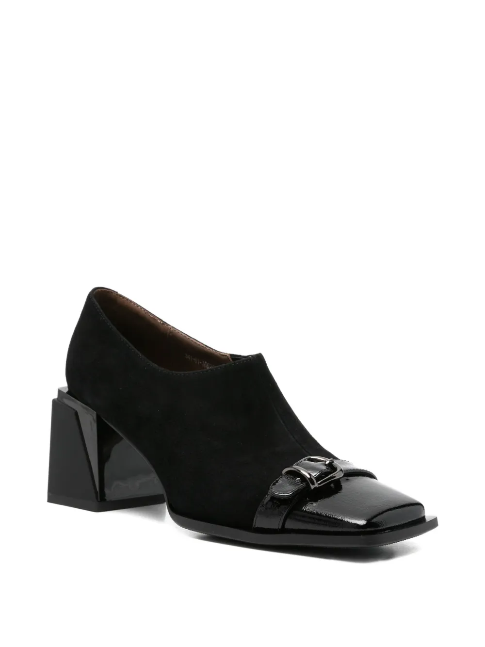 LINDA BAUMANN Pumps met vierkante neus en gespdetail Zwart