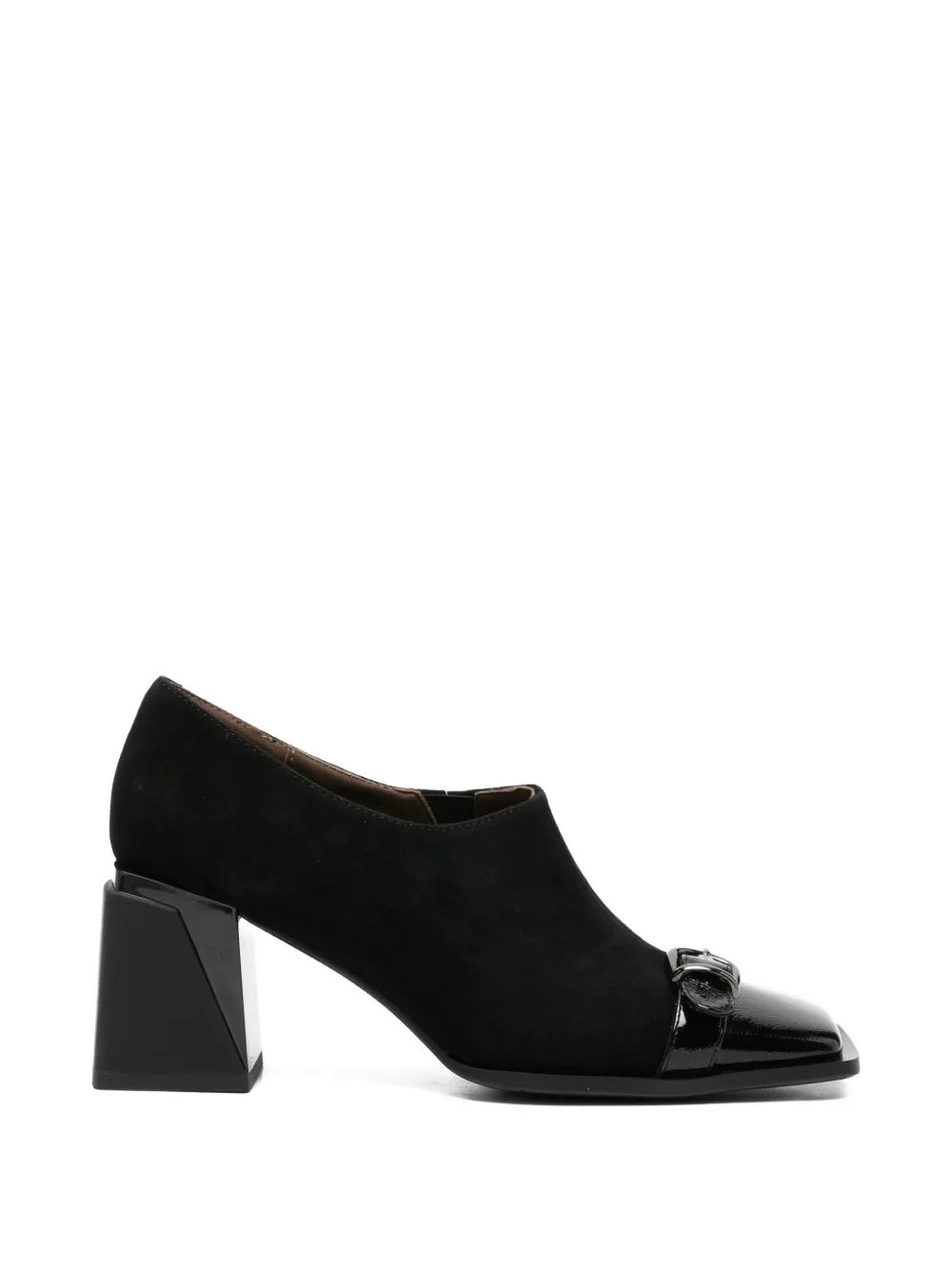 LINDA BAUMANN Pumps met vierkante neus en gespdetail Zwart