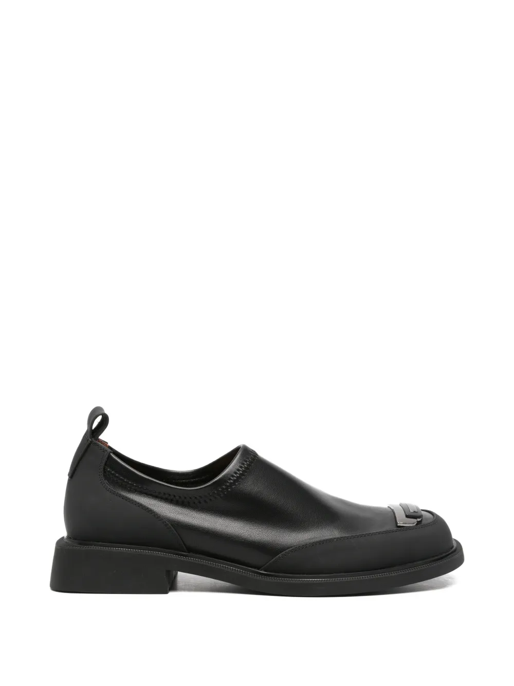 LINDA BAUMANN square-toe loafers - Nero
