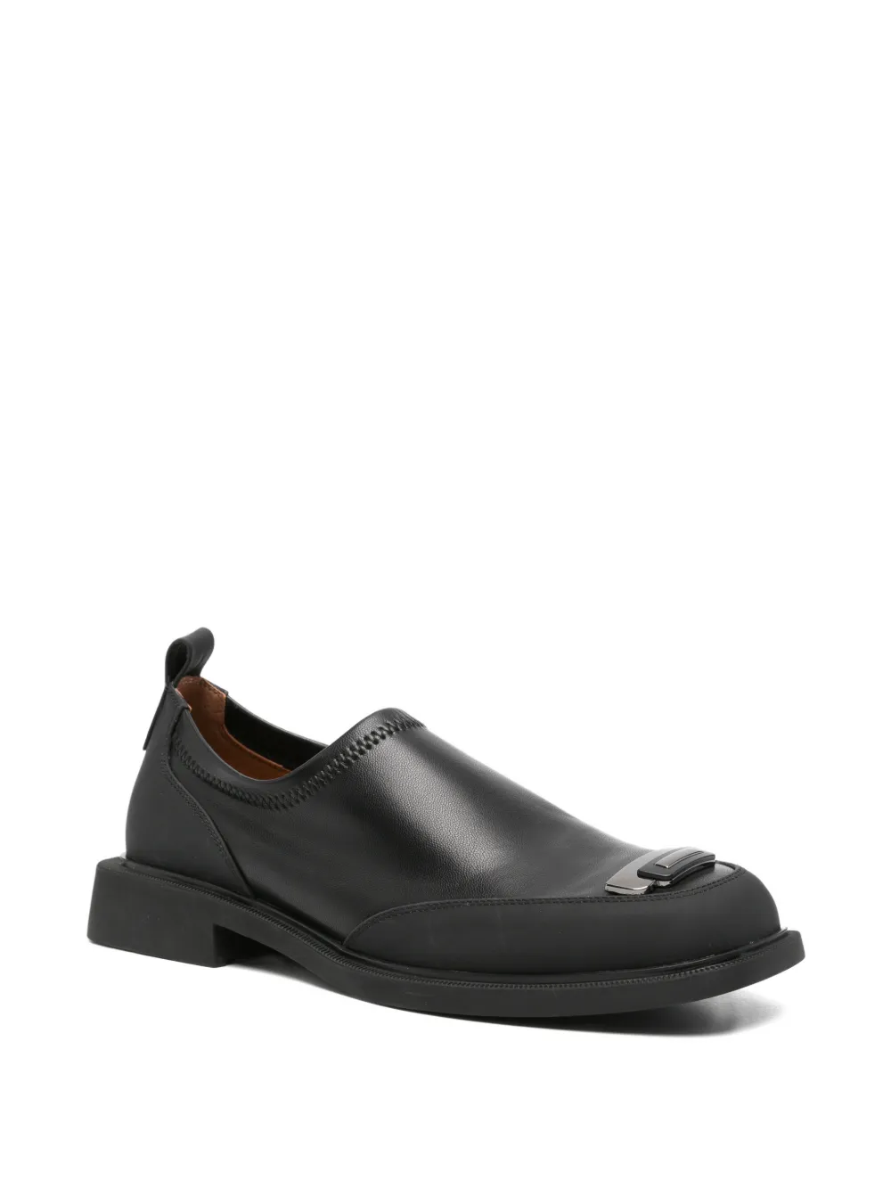 LINDA BAUMANN square-toe loafers Zwart