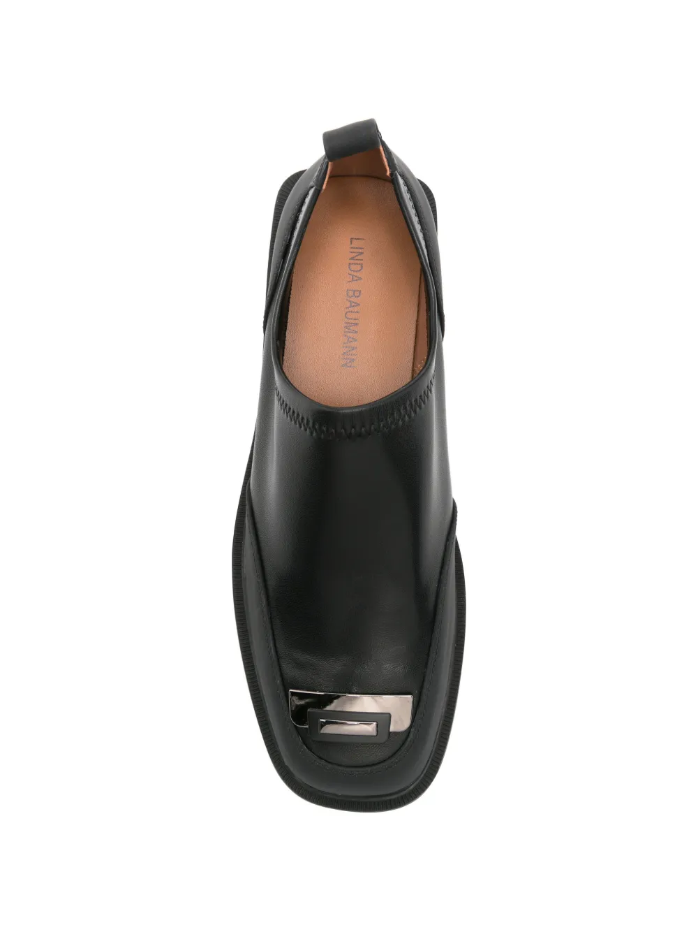 LINDA BAUMANN square-toe loafers Zwart