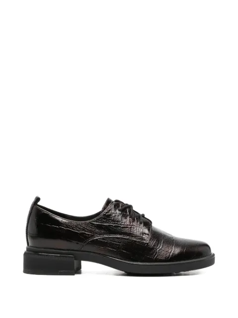 LINDA BAUMANN croc-effect lace-up fastening oxford shoes