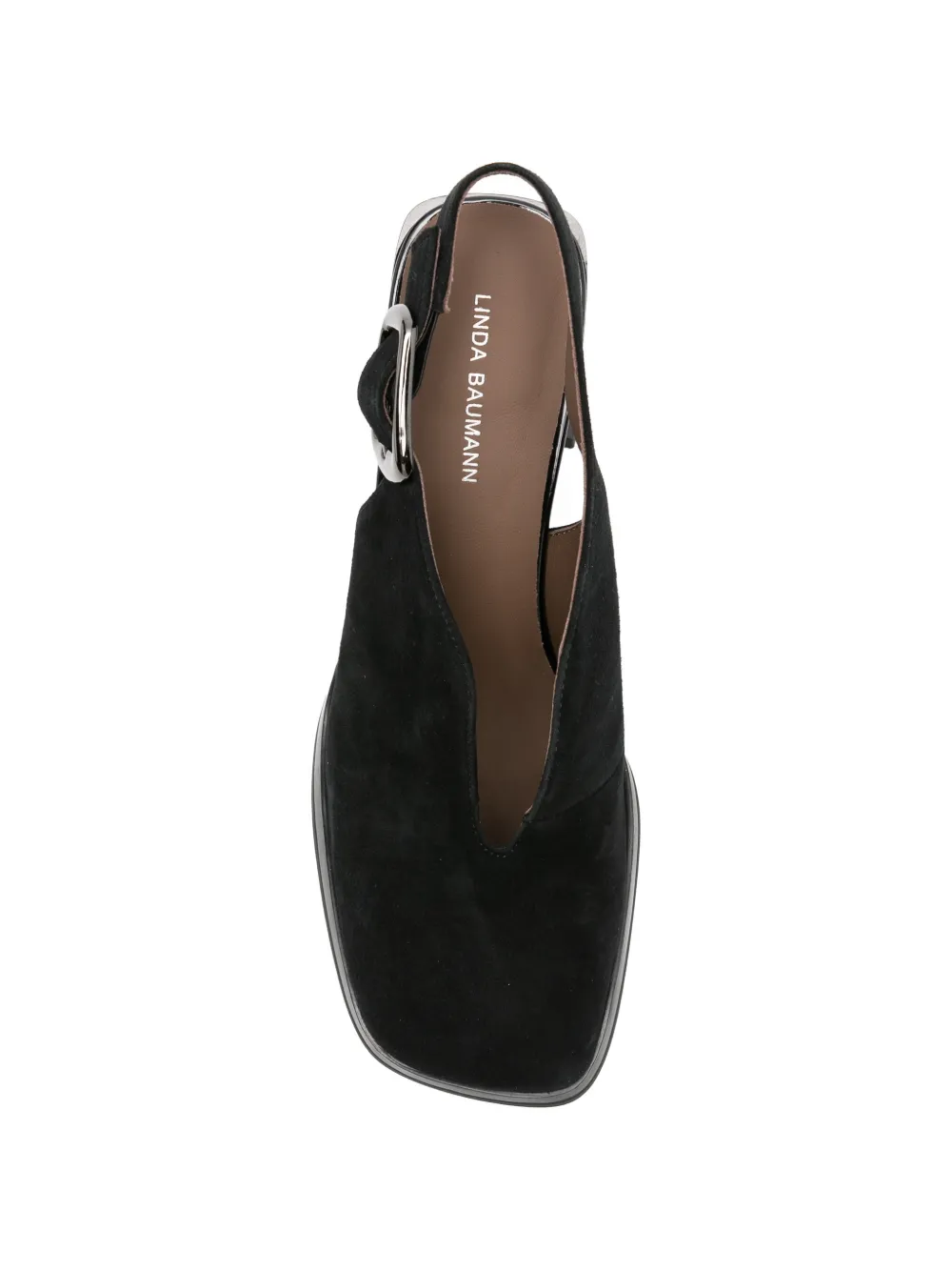 LINDA BAUMANN buckle-fastening slingback pumps Zwart