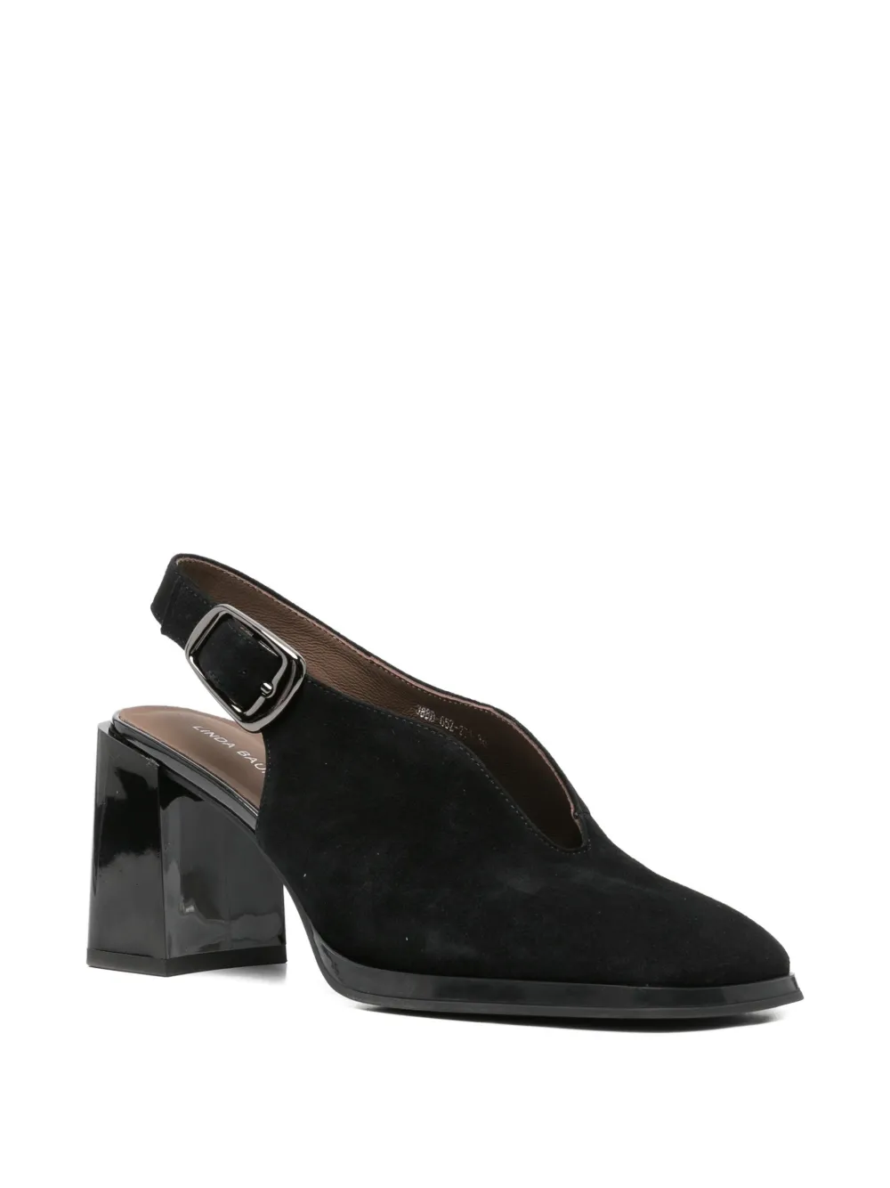 LINDA BAUMANN buckle-fastening slingback pumps Zwart