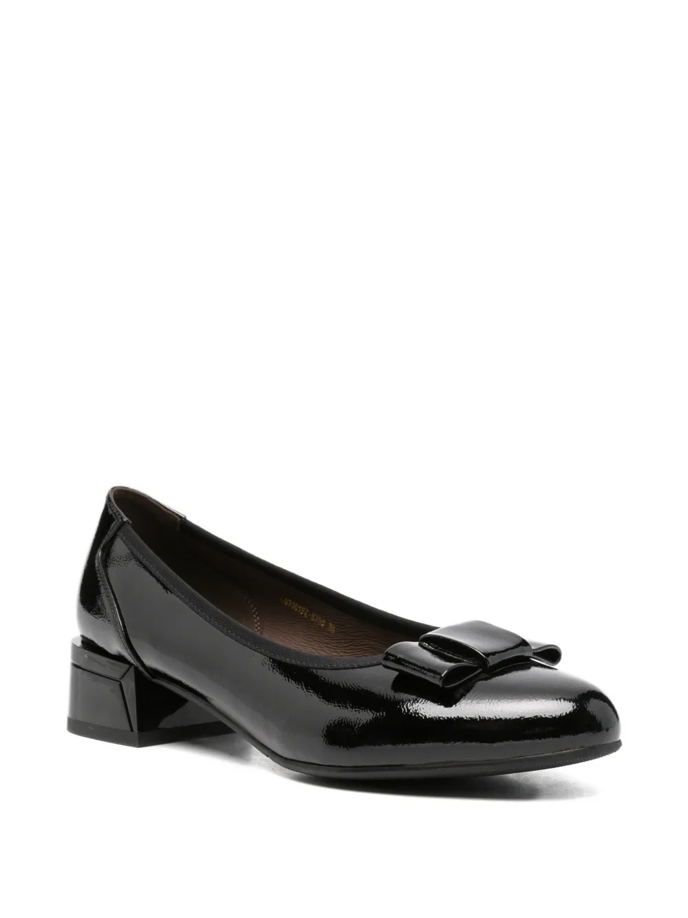 LINDA BAUMANN bow-detail patent-leather pumps Zwart