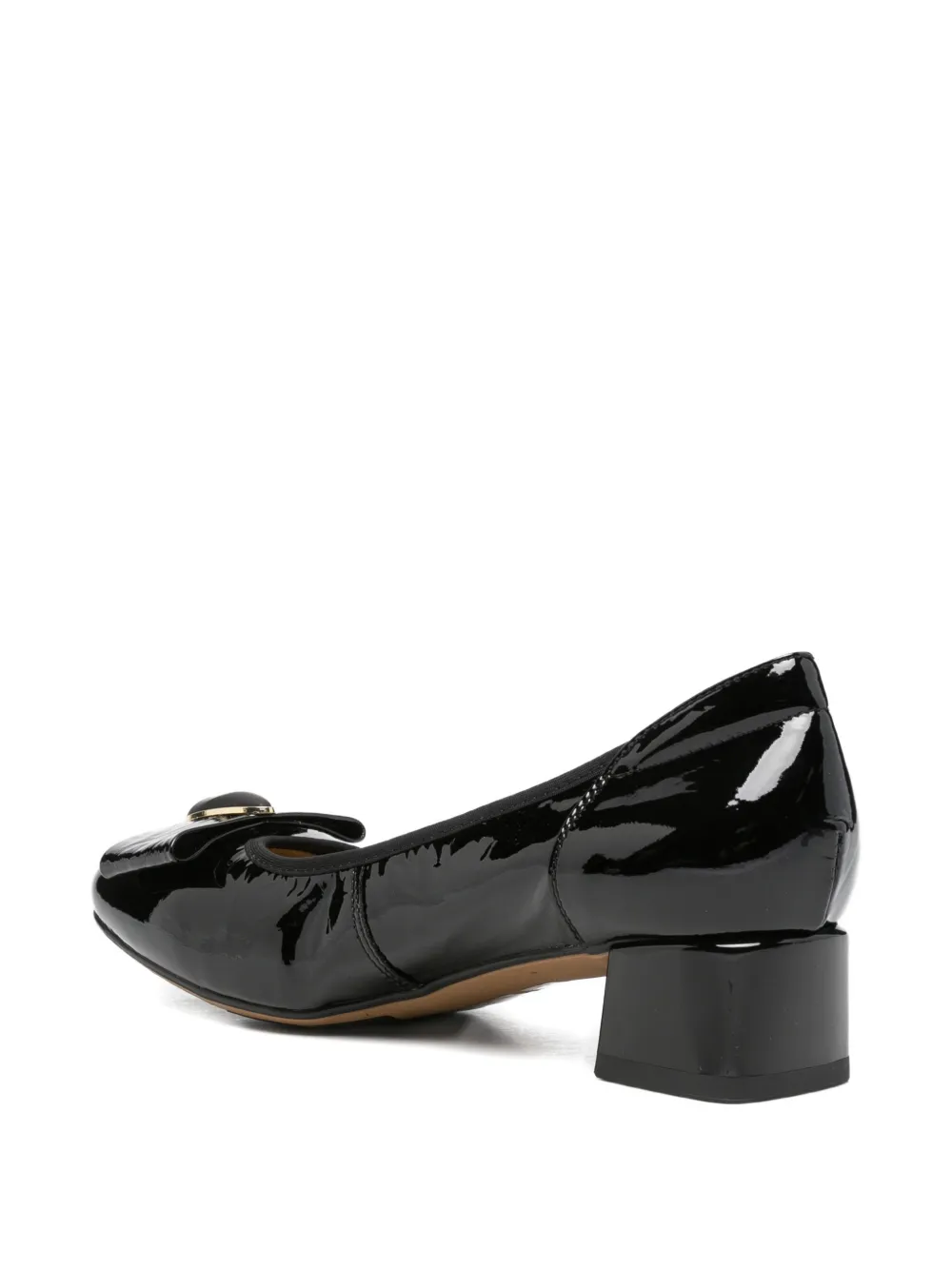 LINDA BAUMANN bow-detail pumps Zwart