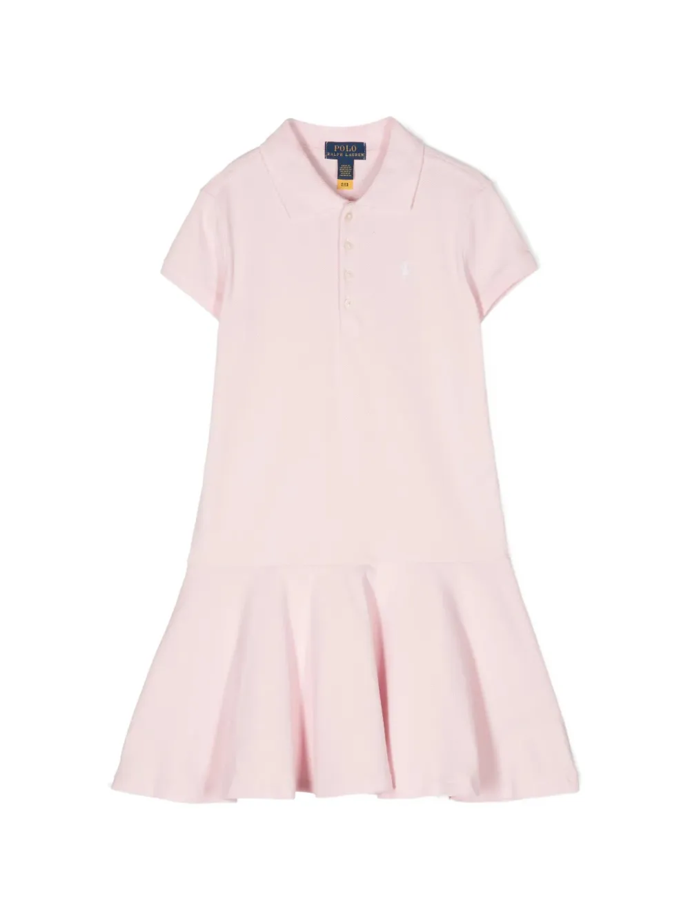 POLO RALPH LAUREN KIDS Pony-embroidered pleated dress - Rosa