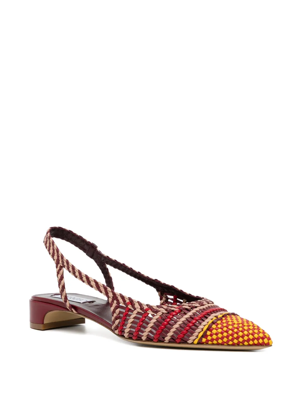 Gabriela Hearst Perro braided slingback pumps Rood