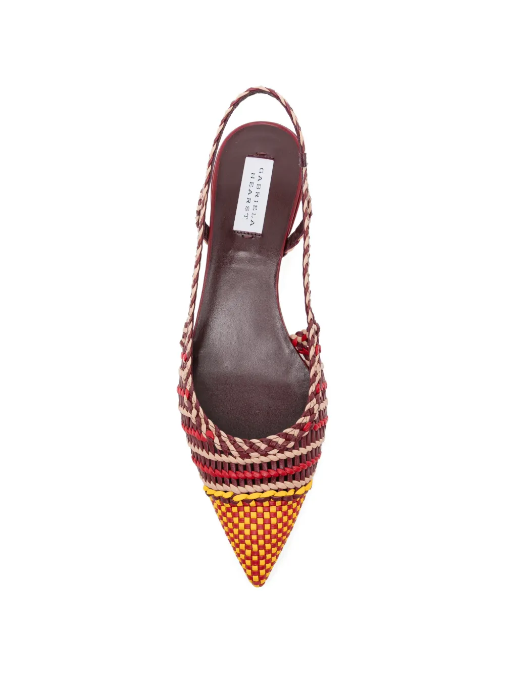 Gabriela Hearst Perro braided slingback pumps Rood
