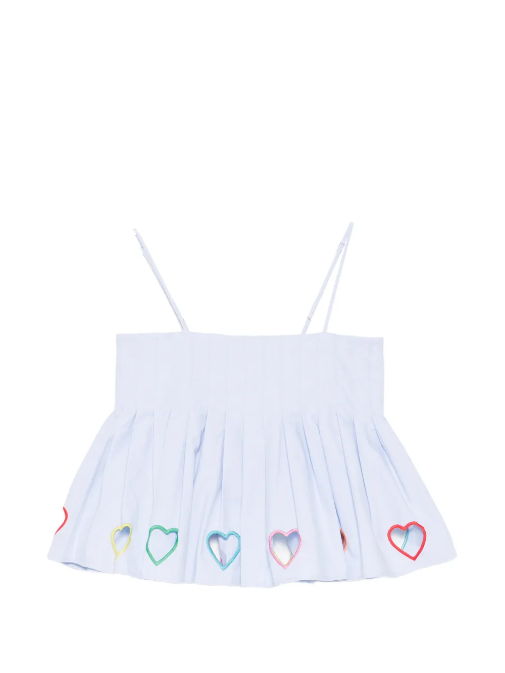 Mira Mikati heart-cutout pleated top - Blu