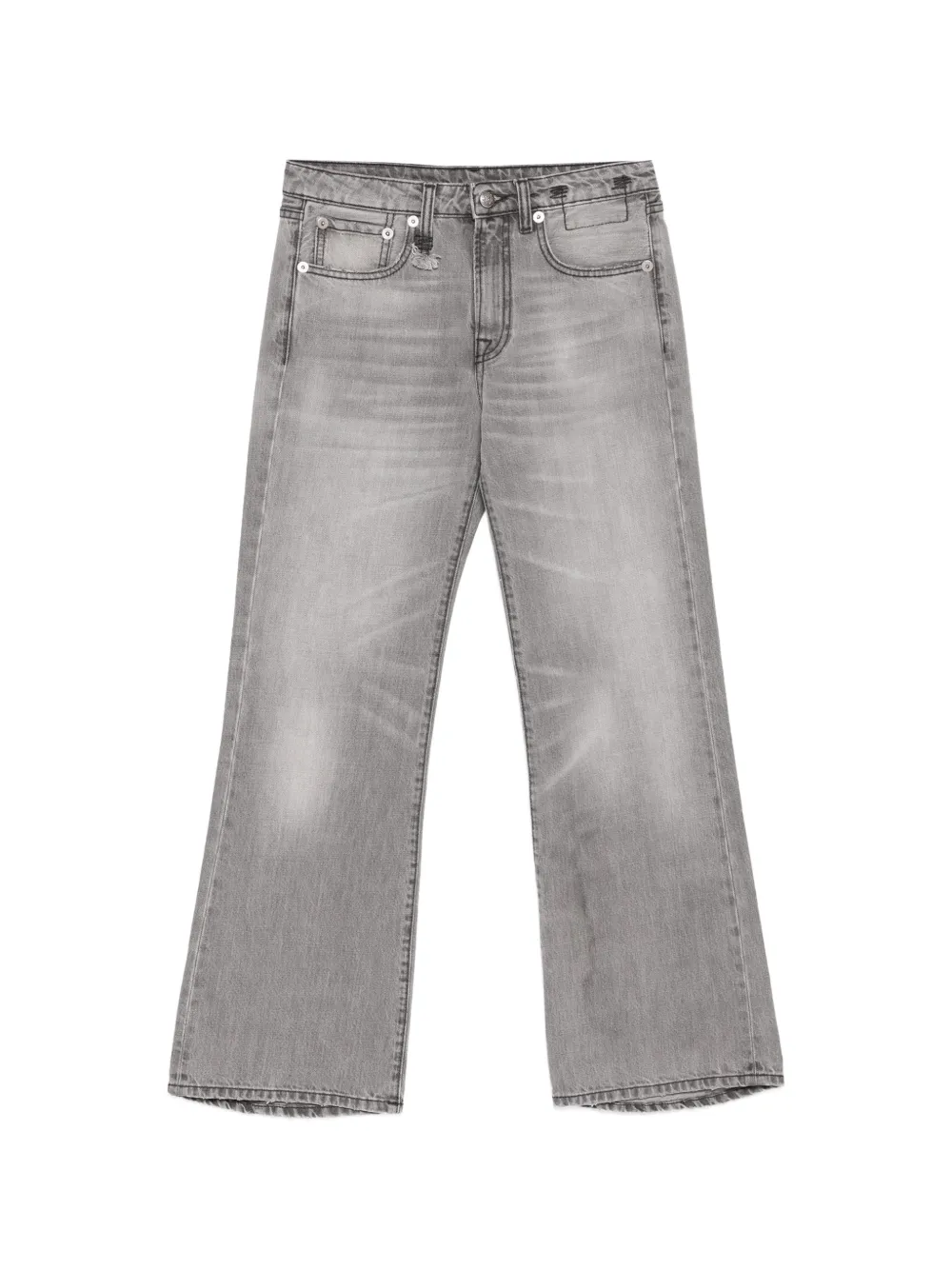 R13 faded whiskered jeans - Grigio