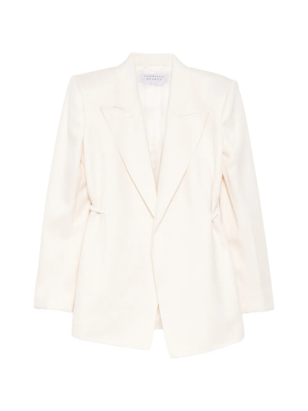 Gabriela Hearst peak-lapel drawstring blazer - Bianco