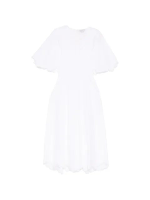 Gabriela Hearst frayed-edge V-neck dress
