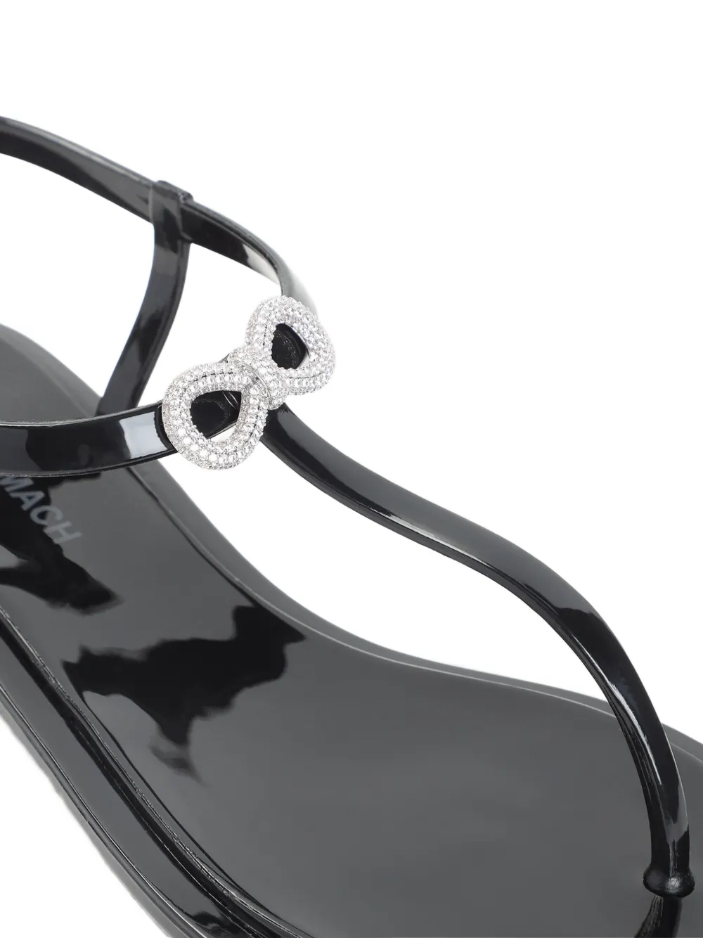 MACH & MACH bow-detail flat sandals Zwart