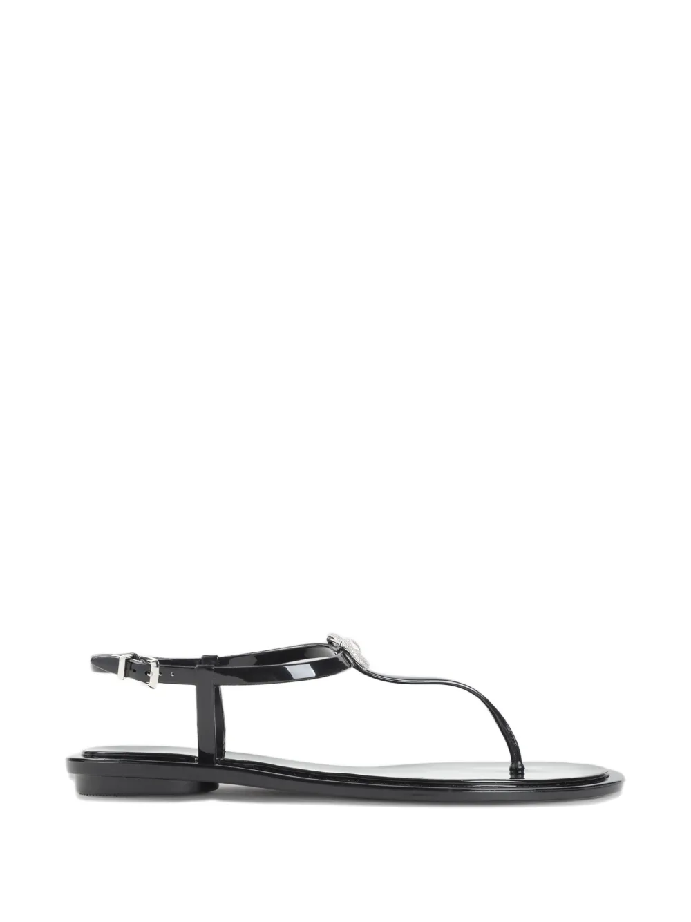 MACH & MACH bow-detail flat sandals - Nero