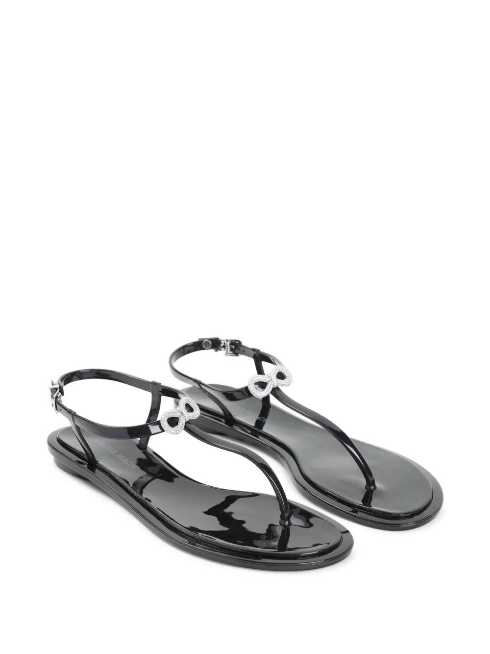 MACH & MACH bow-detail flat sandals Zwart