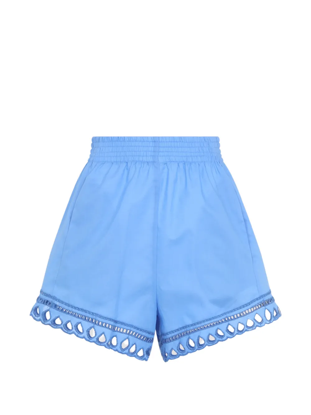 Ermanno Scervino broderie-anglaise elasticated-waist shorts - Blu