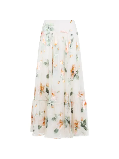 ZIMMERMANN Carousel Burnout floral-print tiered skirt