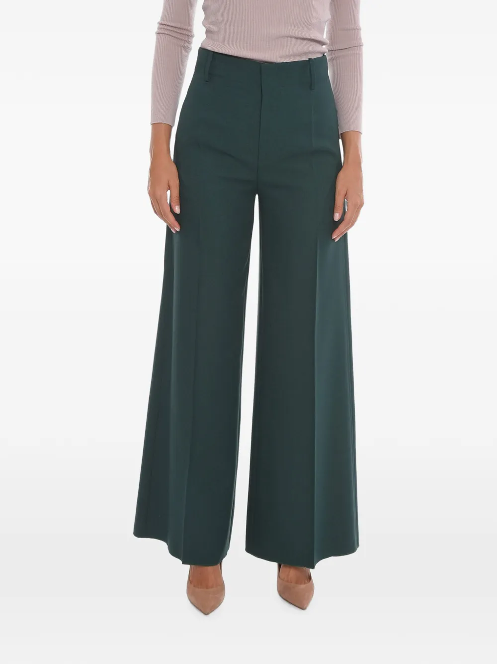 SUPER BLOND pleated tailored trousers - Grün