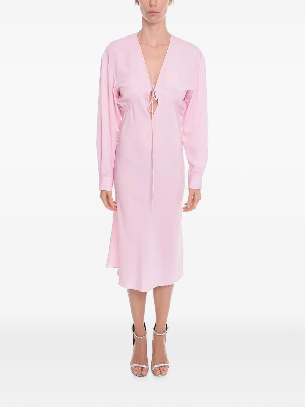 SUPER BLOND cut-out long-sleeve midi dress