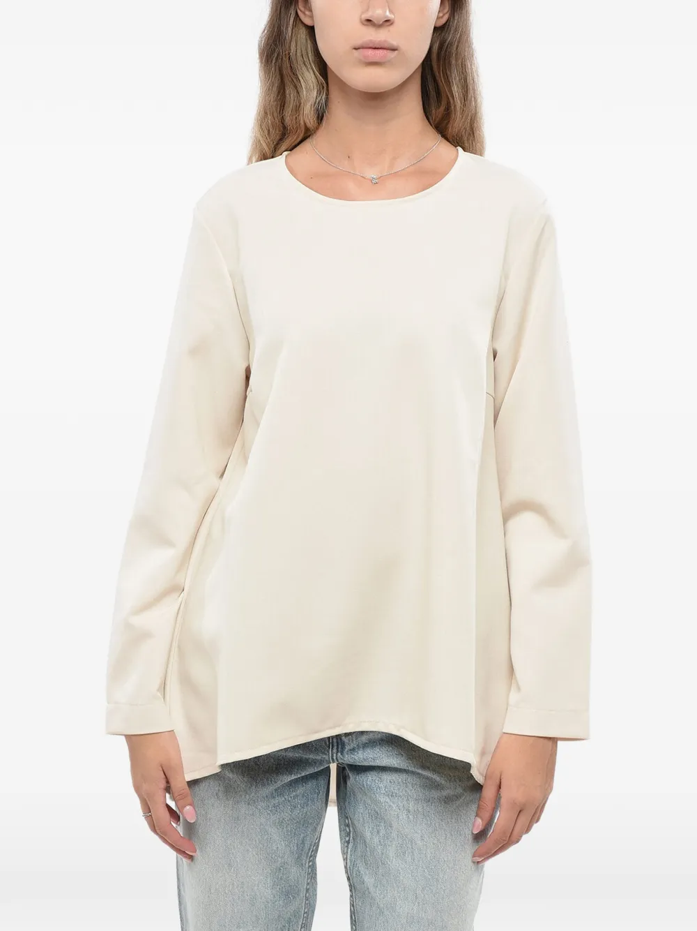 OBLÒ UNIQUE oversized asymmetric blouse