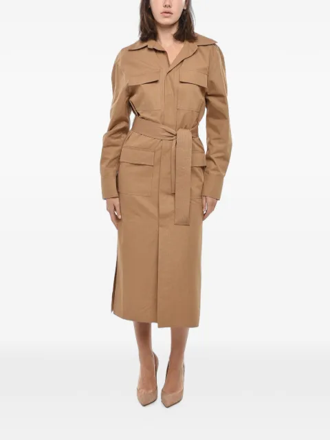 SUPER BLOND belted utility midi shirt dress