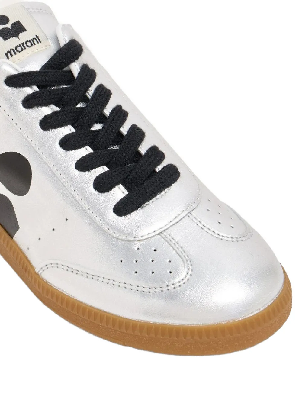 ISABEL MARANT Kaycee metallic sneakers Zilver