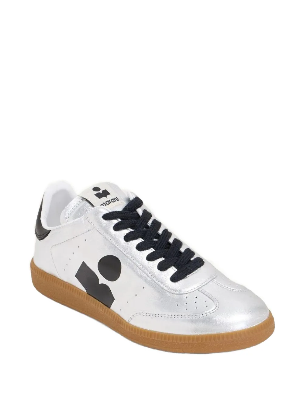 ISABEL MARANT Kaycee metallic sneakers Zilver
