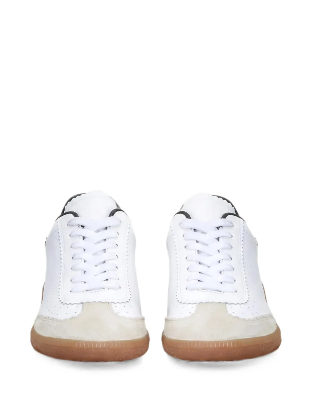 ISABEL MARANT Bryce scalloped-trim sneakers Wit