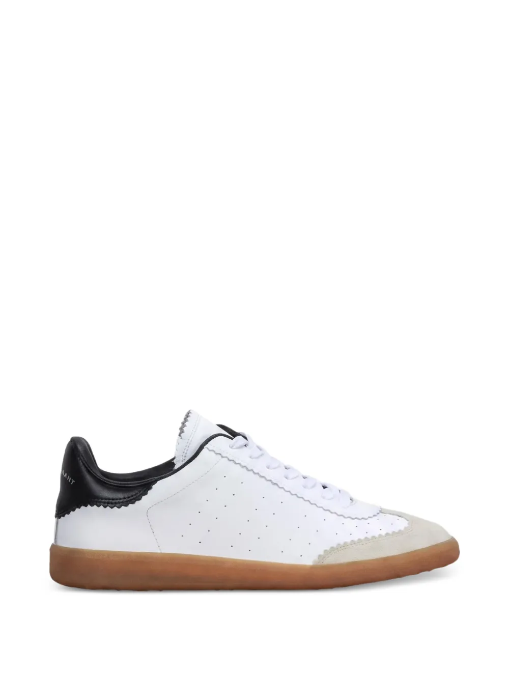 ISABEL MARANT Bryce scalloped-trim sneakers Wit