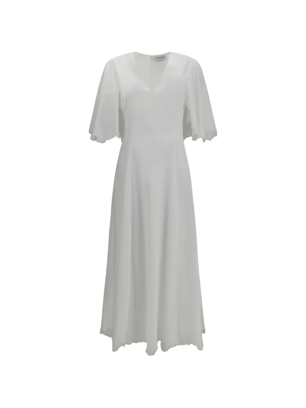 Gabriela Hearst Ansel frayed-edge midi dress - Bianco