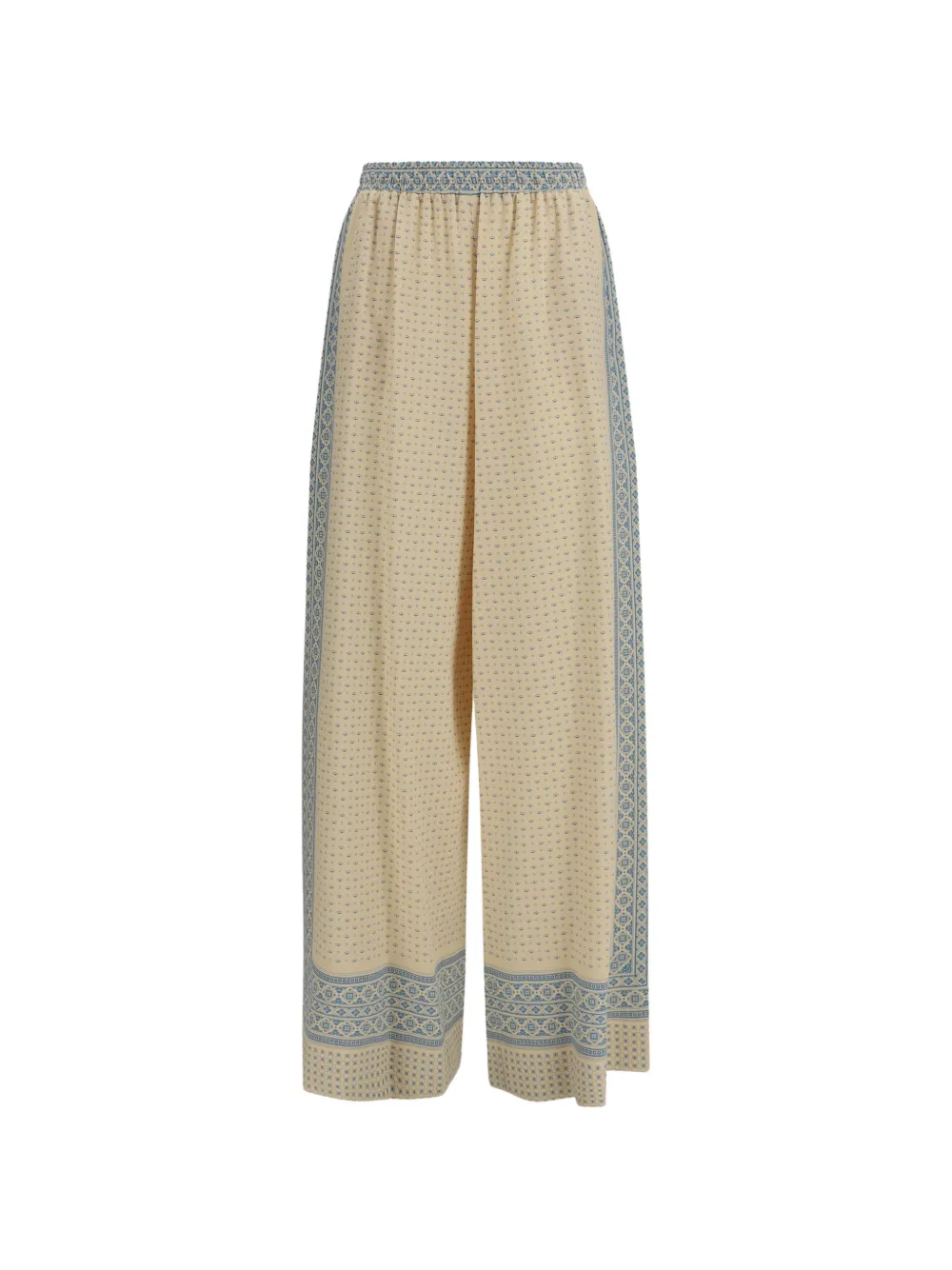 Ermanno Scervino geometric-print silk trousers - Toni neutri