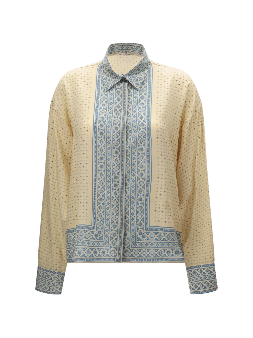 Ermanno Scervino geometric-print silk shirt - Toni neutri