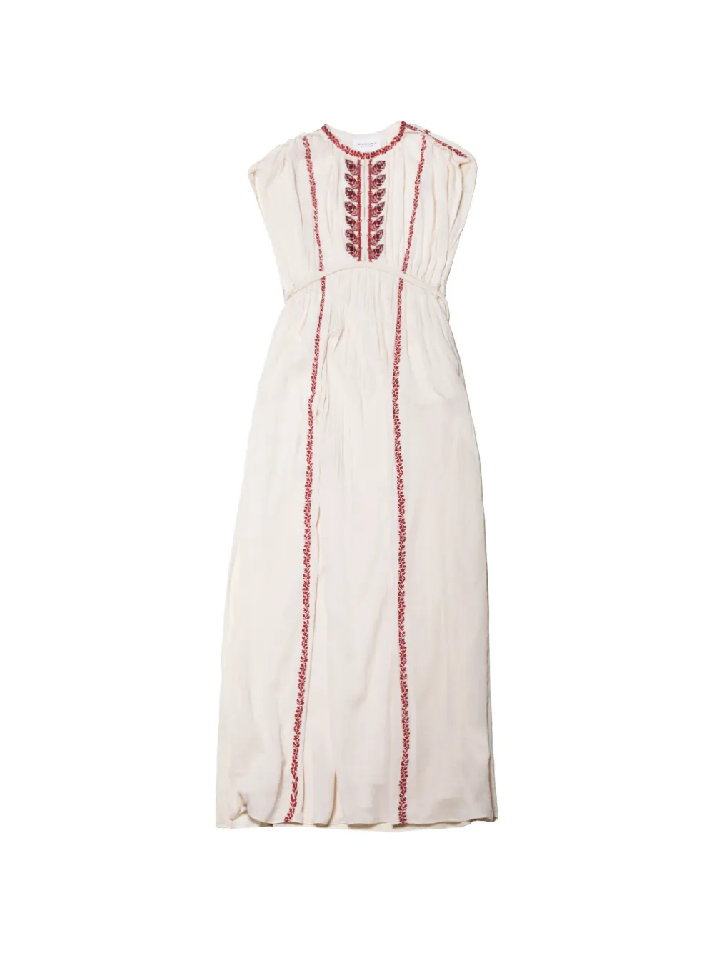 MARANT ÉTOILE Liviane embroidered rope-belt dress - Toni neutri