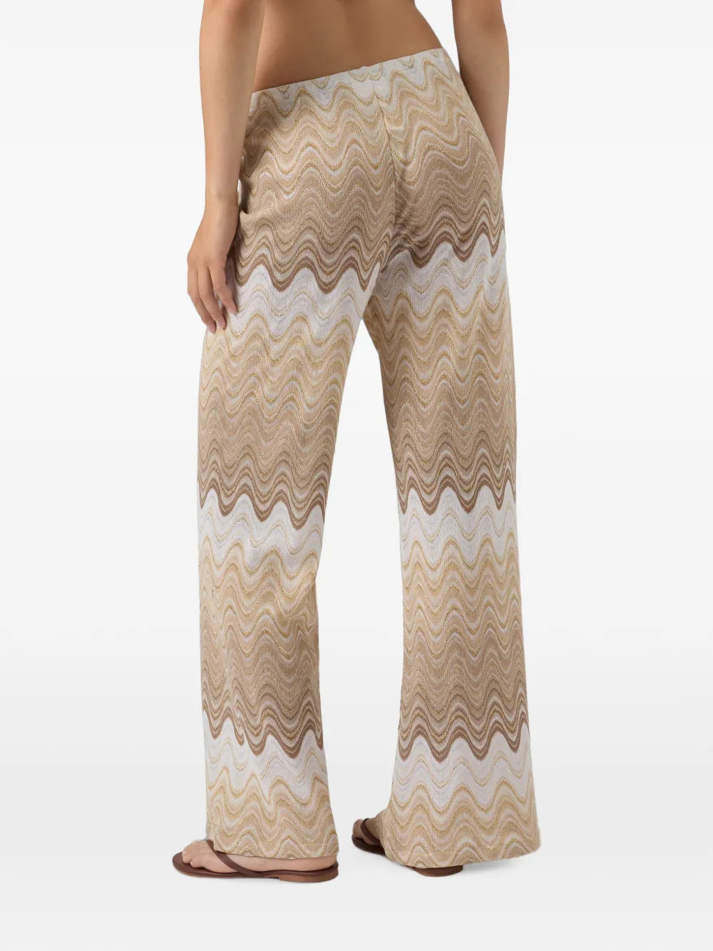 MC2 Saint Barth Amalia broek met chevron streep Beige