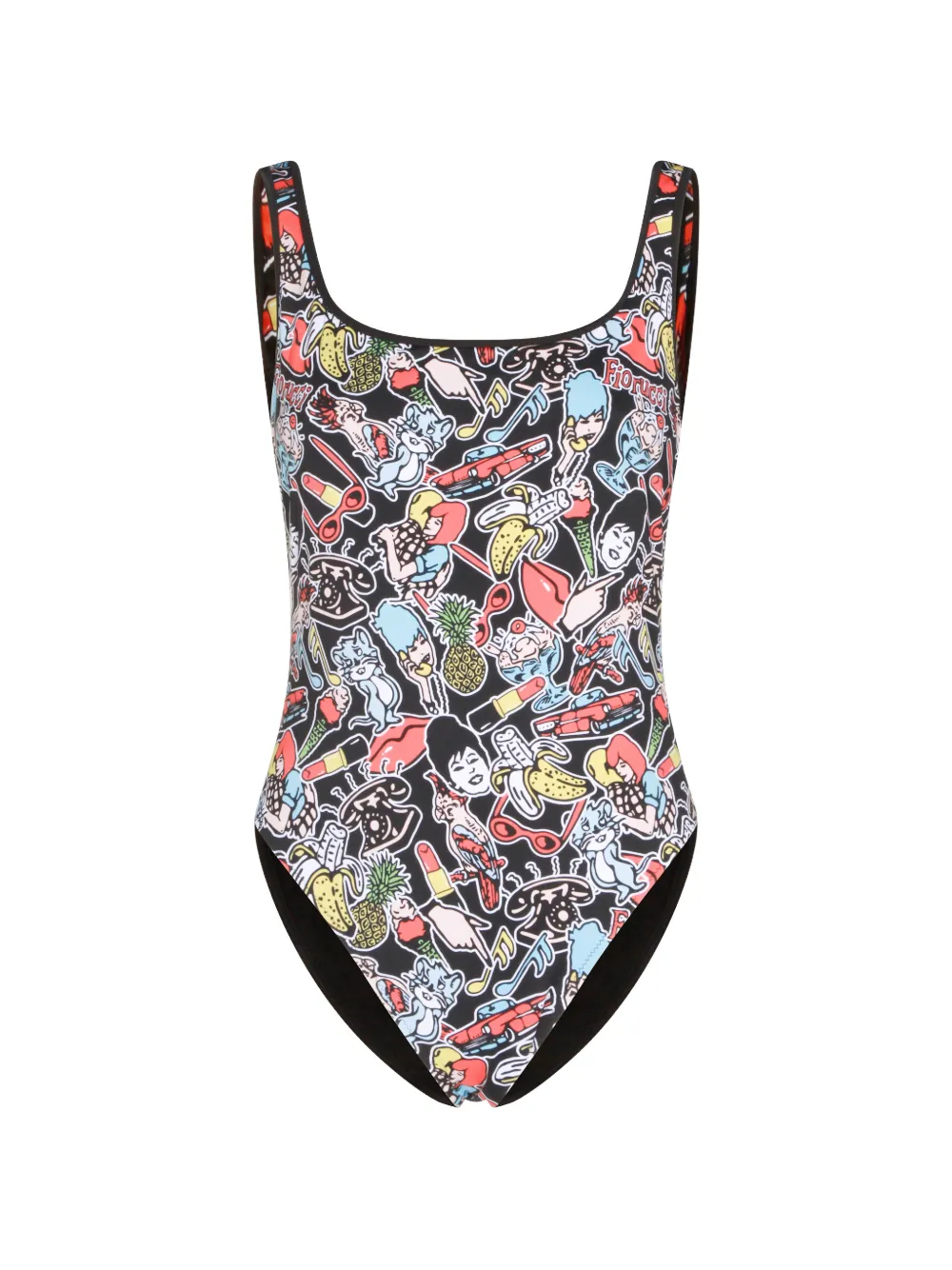 Fiorucci graphic-print swimsuit - Nero