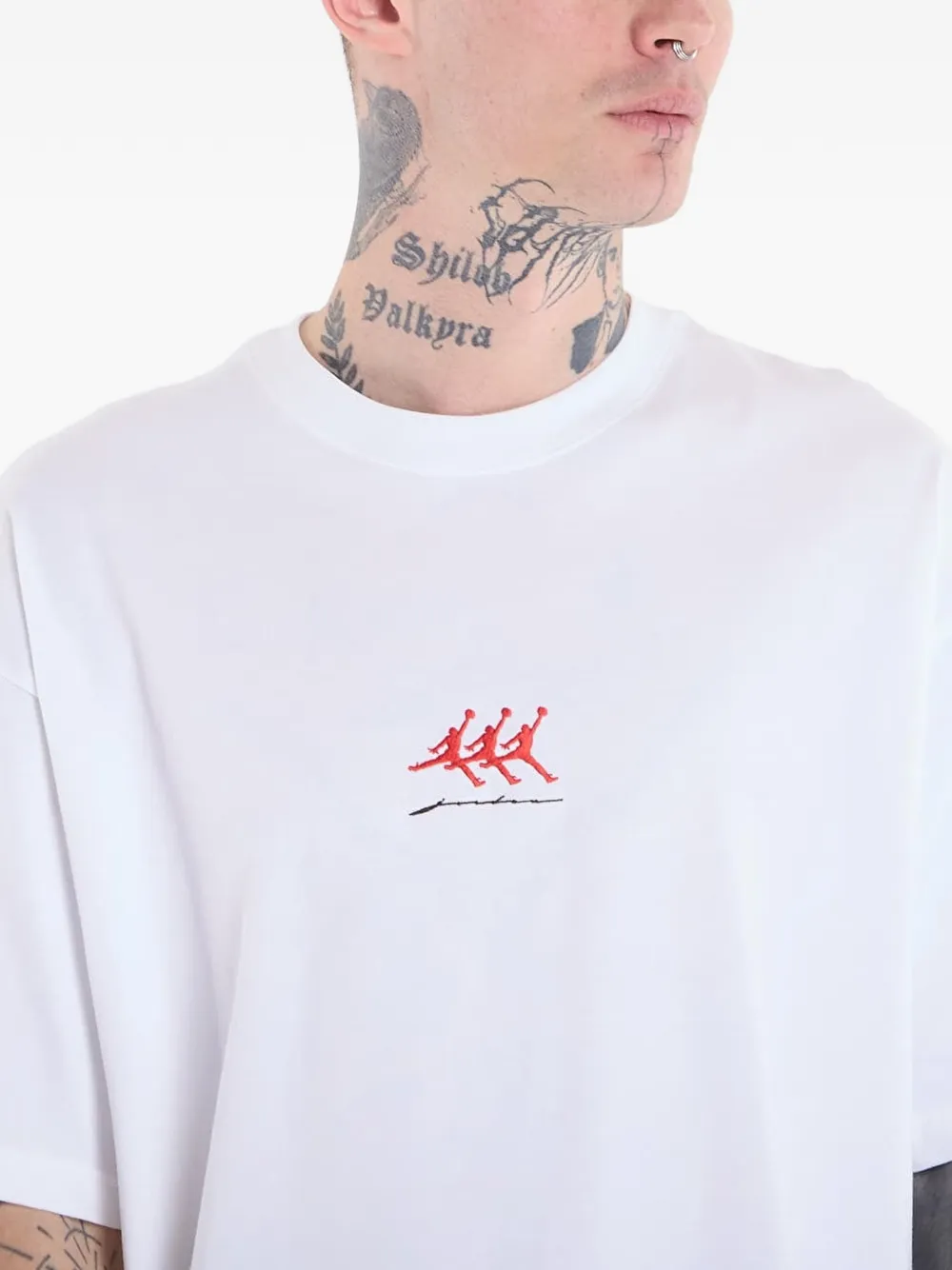 Jordan Oversized T-shirt met grafische print Wit