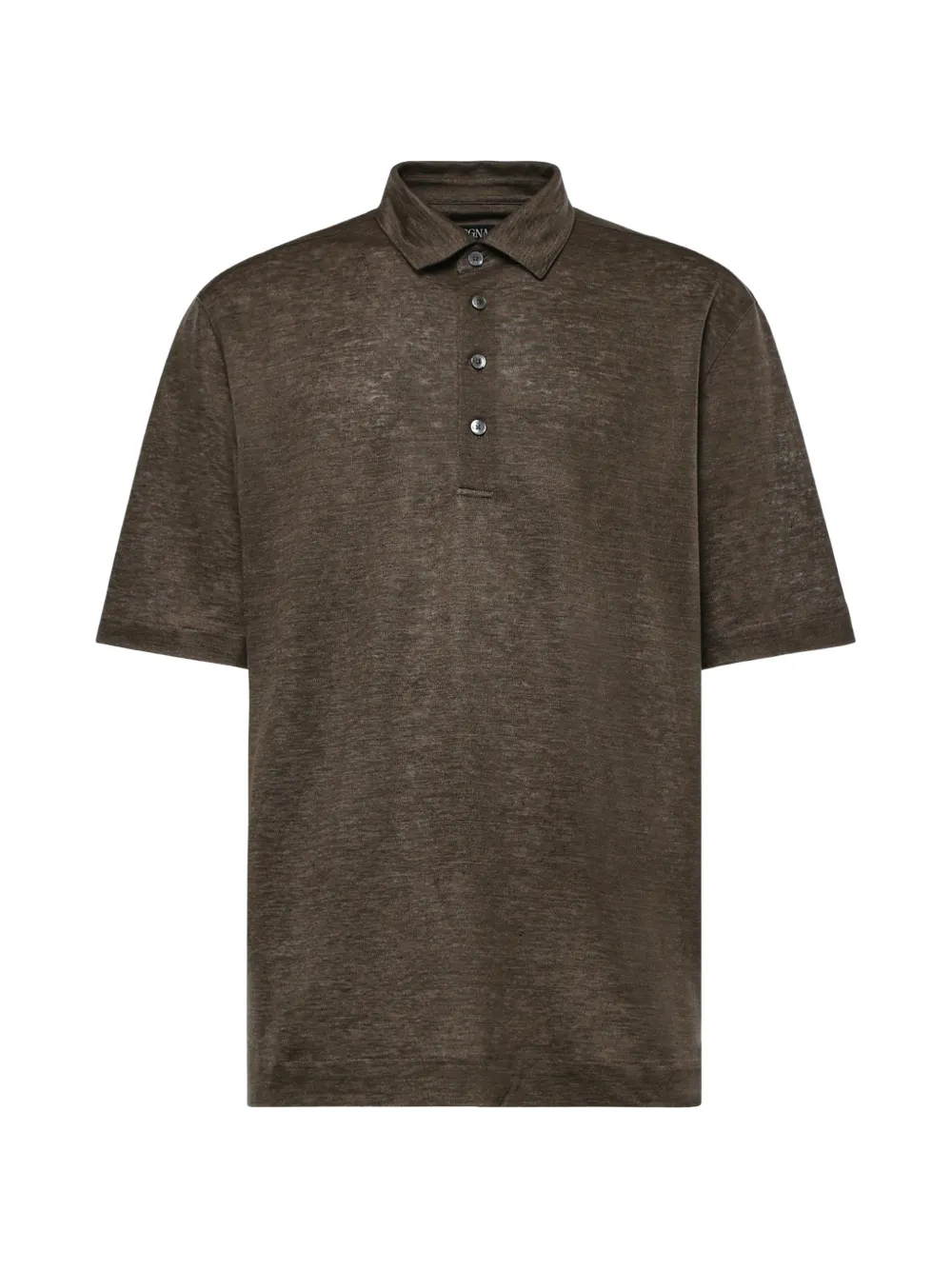 Zegna short-sleeve polo shirt - Braun