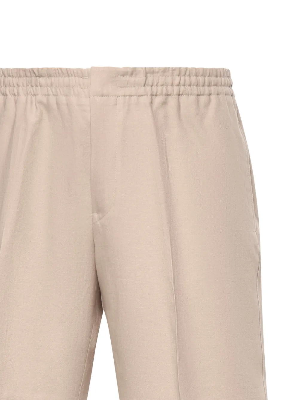 Zegna Geplooide shorts met elastische tailleband Beige