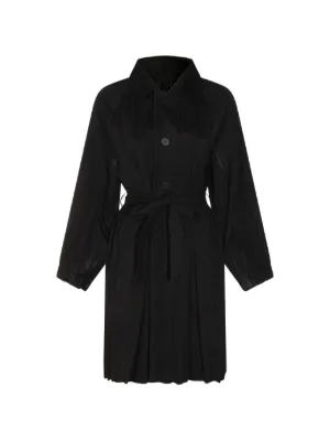 PLEATS PLEASE 黒ジャケットコート Pleats Please Issey Miyake ウィメンズ コート通販 - FARFETCH