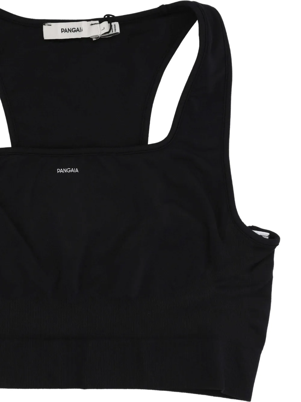 Pangaia Sport-bh met logoprint en racerback Zwart