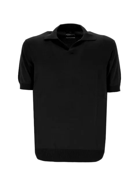 Hosio fine-knit collared T-shirt