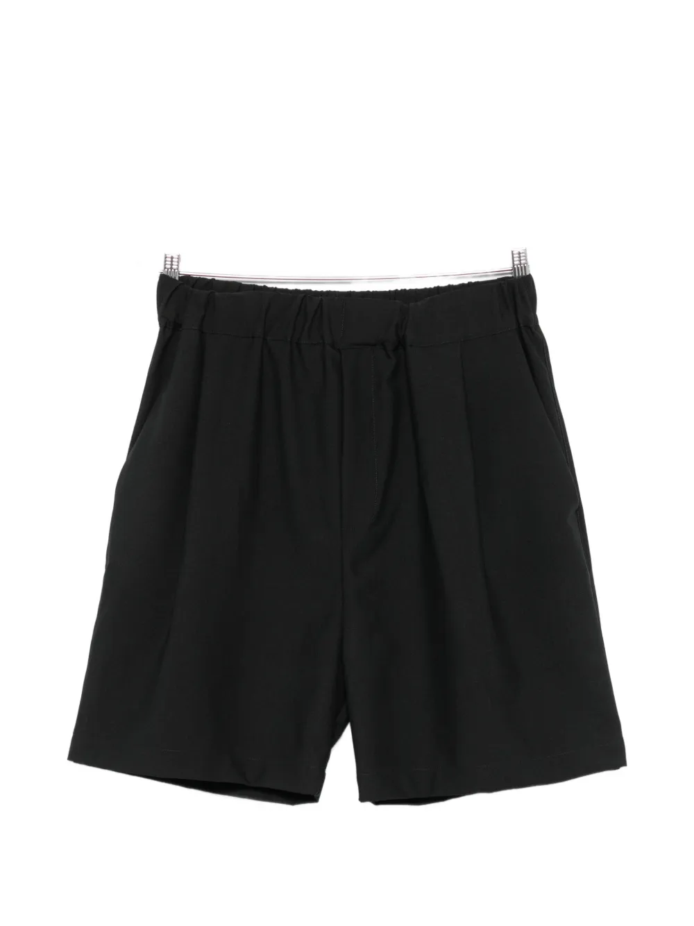 Hosio pleated elasticated-waist shorts - Nero