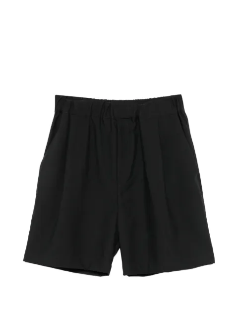 Hosio pleated elasticated-waist shorts