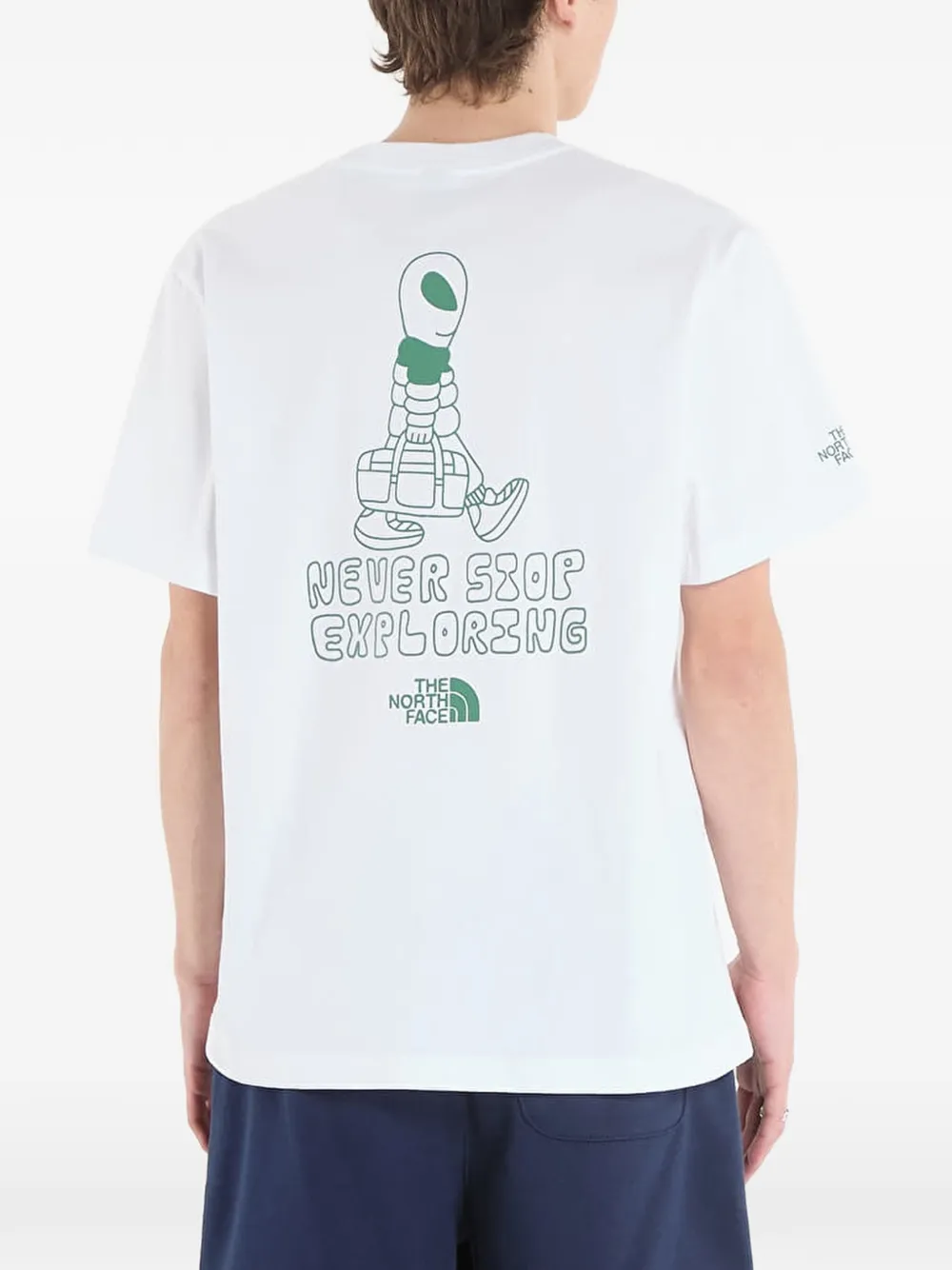 The North Face M Alien ruimvallend T-shirt met grafische print Wit