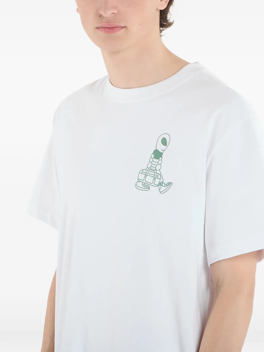 The North Face M Alien ruimvallend T-shirt met grafische print Wit