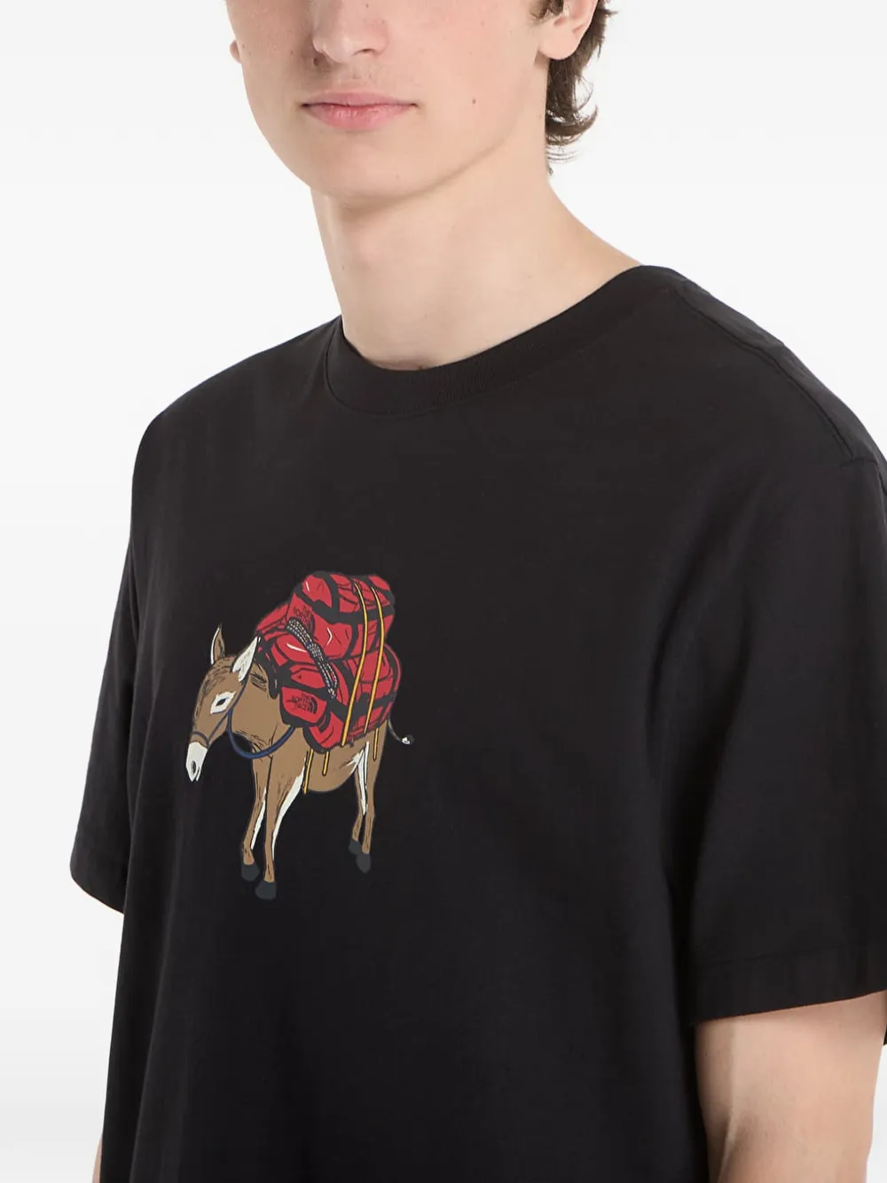 The North Face T-shirt met ezel-print Zwart
